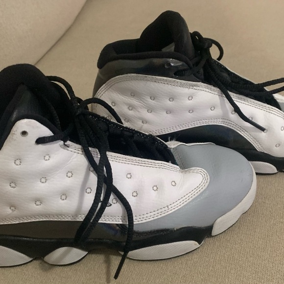 Jordan 13 wolf grey kids white / tropical teal. Full lace front. - Picture 8 of 9